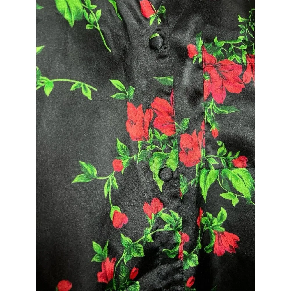Vintage 90’s Winlar Sleep Dress Size S Rose Floral Satin